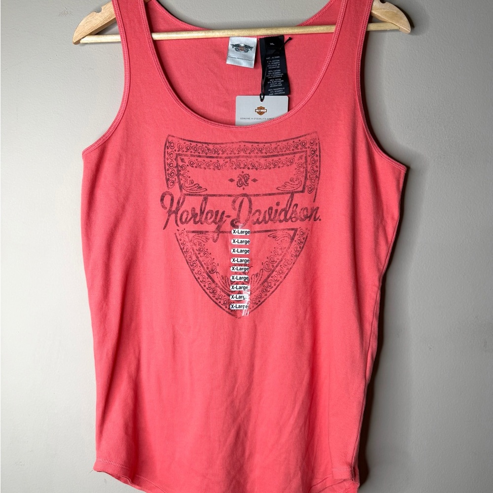 Harley-Davidson® Logo Orange Tank Size XL NWT
